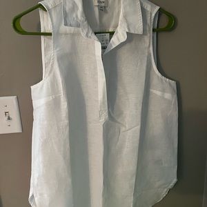 JCrew white sleeveless top NWT Medium Petite